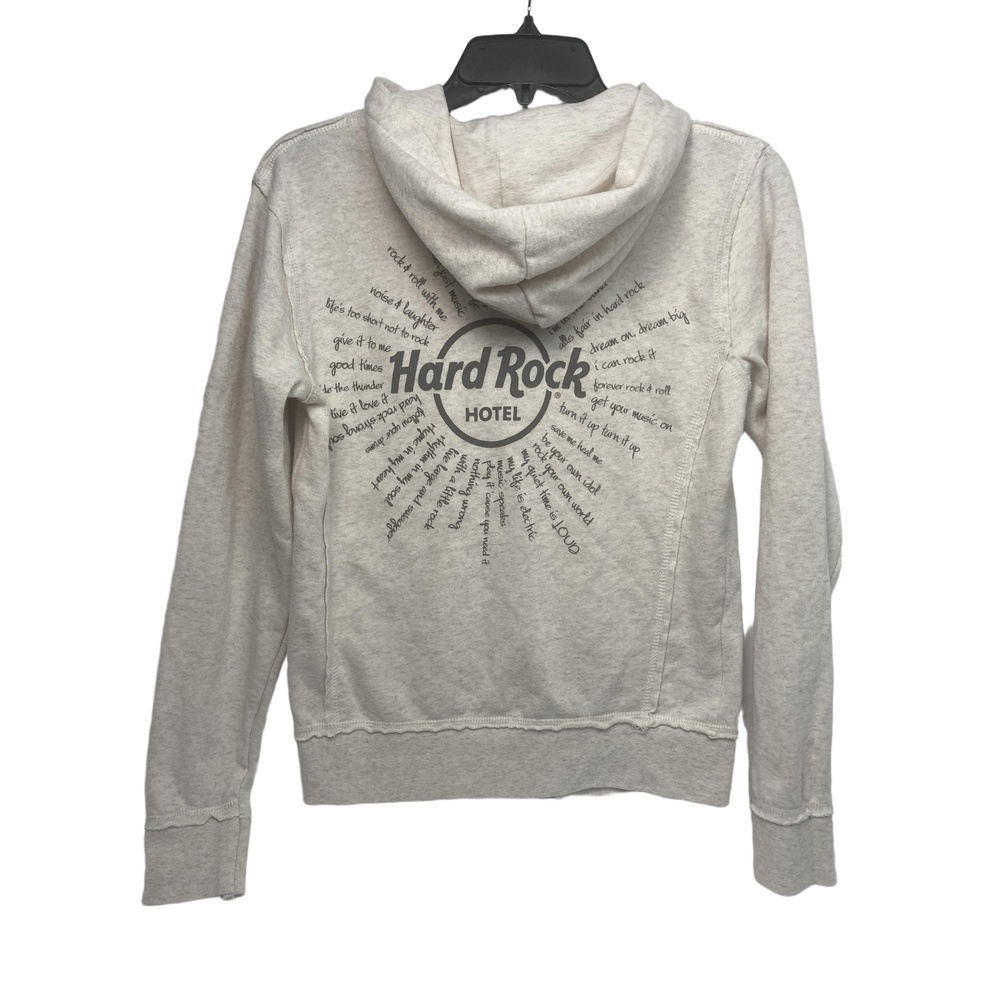 Hard Rock Daytona Beach Hoodie Light Beige‎ Full Zip Small - Picture 2 of 9